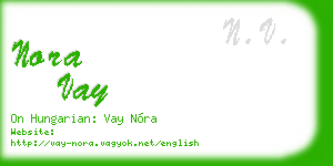 nora vay business card
